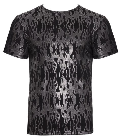 Svenjoyment Koszulka Męska XL Czarna Metaliczny Wzor Stretch