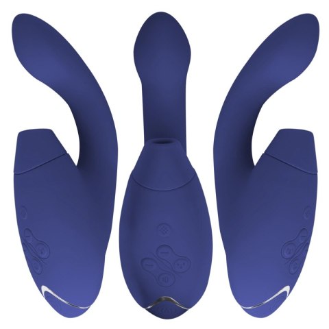 Womanizer Duo 2 Blue - Innowacyjny model z technologią powietrzną, silikonowy