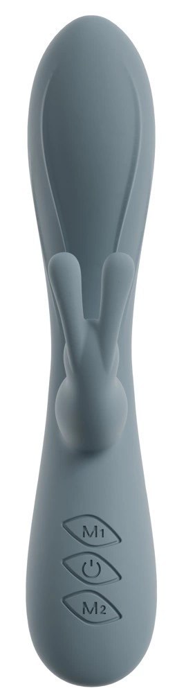Beau Coeur Velina Rabbit - dwusilnikowy model silikonowy, 20 cm, rożowy