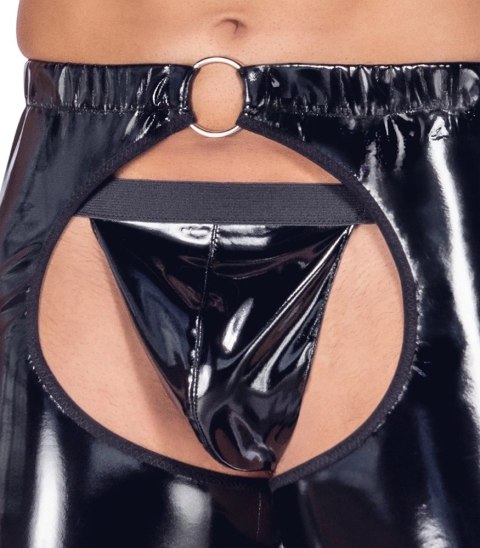 Black Level Chaps Vinyl czarne L elastyczne spodnie z pierścieniem