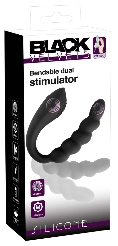 Black Velvets Bendable Dual - elastyczny stymulator dwustronny silikonowy 26cm