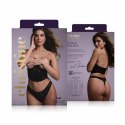 Chilirose Half Corset & Tiara Thong - gorset pod biust i stringi, czarne L