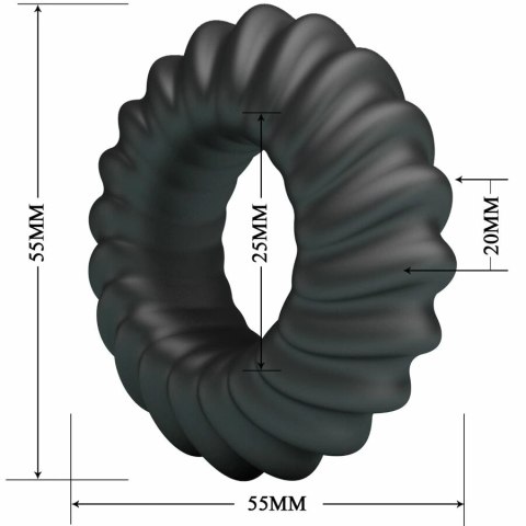 Crazy Bull Fitz Model 8 silikonowy pierścień regulowany, czarny 55 mm