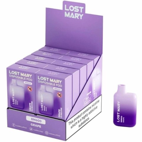 Lost Mary BM600 Grape - Jednorazowy inhalator nikotynowy 2% 600 zaciągnięć