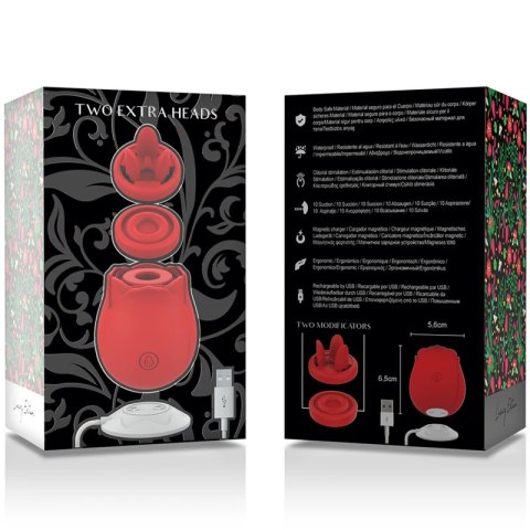 MIA Rose 2.0 Dwugłowicowy stymulator impulsowy IPX6 silikonowy rożowy