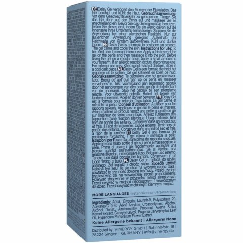 Mister Size Delay Gel 50ml - żel z efektem chłodzącym, precyzyjny dozownik