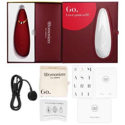 Womanizer Premium 2 Intuicyjny Stymulator Powietrzny Bordeaux IPX7