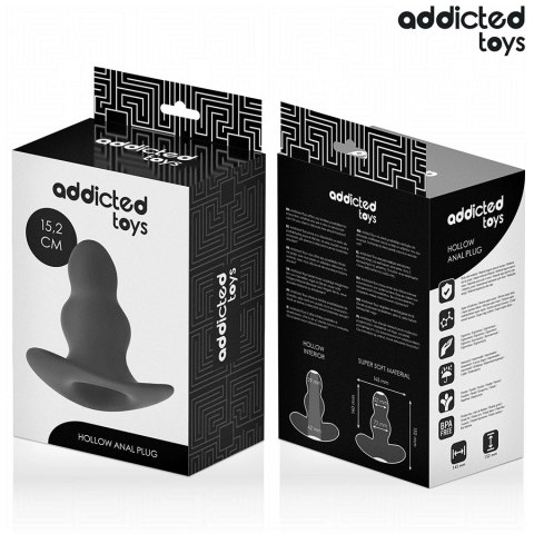 Addicted Toys Hollow Plug XXL 15,2 cm - silikonowy anatomiczny model otwarty