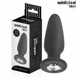 Addicted Toys Jeweled Plug L - silikonowy model z dekoracyjną podstawą 12,6 cm
