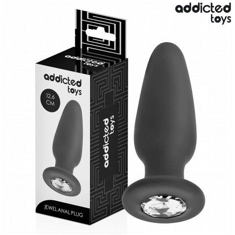 Addicted Toys Jeweled Plug L - silikonowy model z dekoracyjną podstawą 12,6 cm