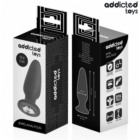 Addicted Toys Jeweled Plug L - silikonowy model z dekoracyjną podstawą 12,6 cm
