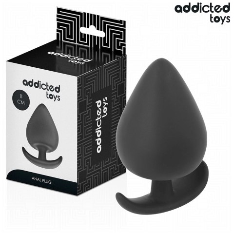 Addicted Toys Korek anatomiczny XXL 11 cm silikonowy, czarny