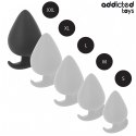 Addicted Toys Korek anatomiczny XXL 11 cm silikonowy, czarny