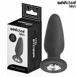 Addicted Toys Korek anatomiczny S 8,8 cm z ozdobnym kryształem