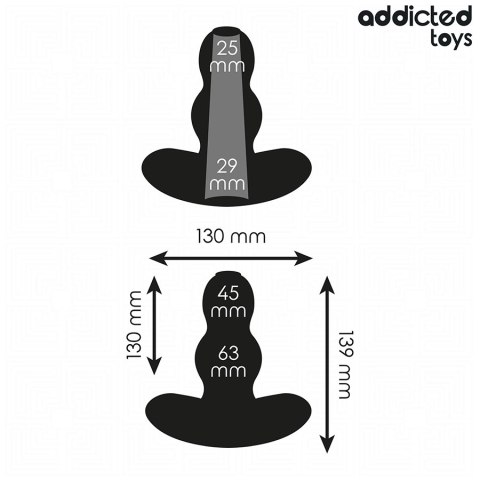 Addicted Toys - Korek anatomiczny pusty XL 13,9 cm silikon medyczny