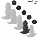 Addicted Toys Korek anatomiczny pusty M silikonowy 9,6 cm czarny