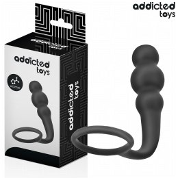 Addicted Toys Model 1 - anatomiczna zatyczka z pierścieniem, silikon medyczny