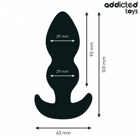 Addicted Toys Plug S 10,3 cm silikonowy model kulisty czarny