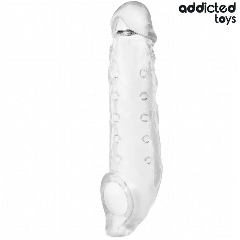 Addicted Toys Transparentna osłona intymna M 27 cm elastyczna