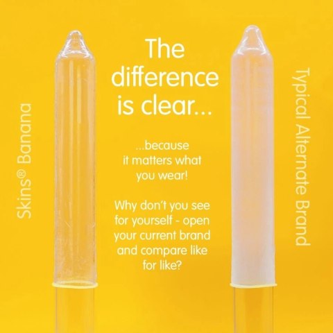 Skins Banana Premium - prezerwatywy smakowe 8 sztuk, bananowy aromat