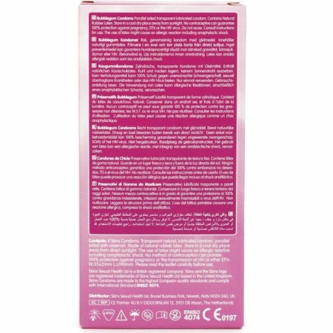 Skins Bubblegum Premium prezerwatywy smakowe 8 sztuk