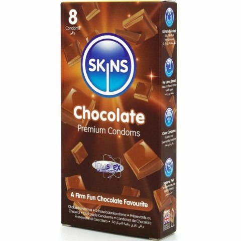 Skins Chocolate Premium - prezerwatywy z aromatem czekolady 8 szt.