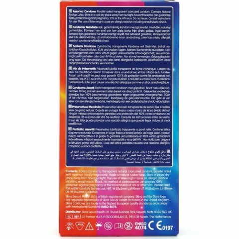 Skins Mix Pack 8 szt. - zestaw prezerwatyw premium z rożnymi teksturami