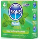 Skins Mint Premium prezerwatywy 4 szt. smak miętowy ultracienkie