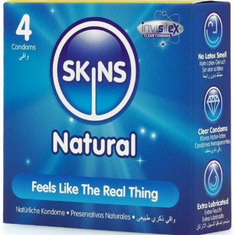 Skins Natural Premium - prezerwatywy ultracienkie waniliowe 4 szt.