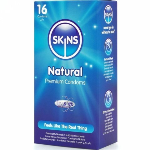 Skins Natural Premium prezerwatywy waniliowe 16 sztuk ultracienkie