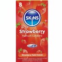Skins Strawberry Premium 8 szt. - prezerwatywy zapachowe truskawkowe