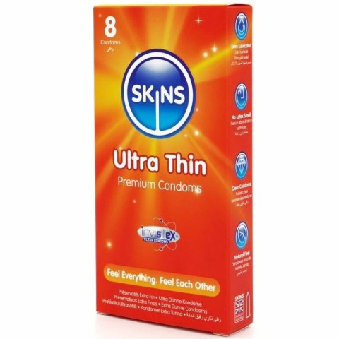 Skins Ultra Thin Premium - ultracienkie prezerwatywy 8 sztuk wanilia