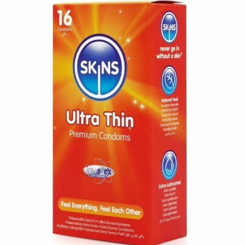 Skins Ultra Thin Prezerwatywy Premium 16 szt. ultracienkie, waniliowe