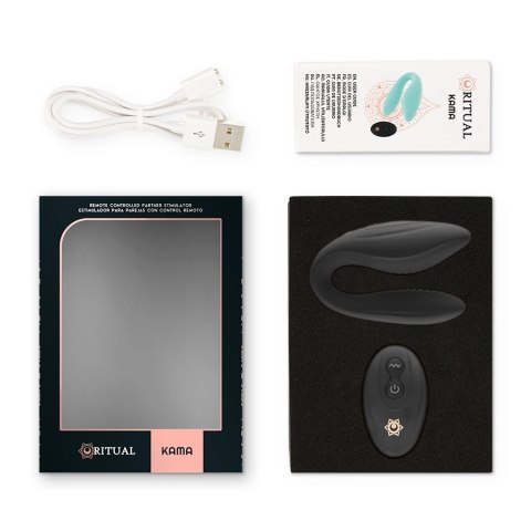 Rithual Kama Azabache - model dla par z pilotem, silikon, 10 trybow