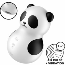 Satisfyer Pocket Panda - kompaktowy stymulator pulsacyjny, czarno-biały