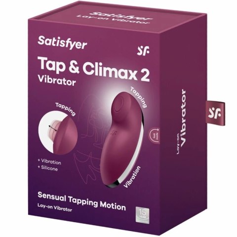 Satisfyer Tap & Climax 2 - Wielofunkcyjny model z 11 trybami, czerwony