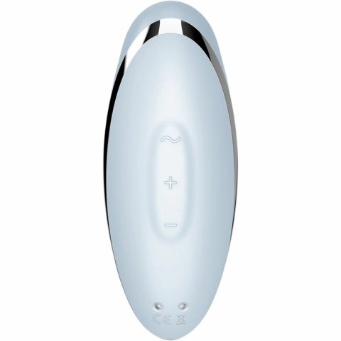 Satisfyer Tap & Climax 2 stymulator wibracyjny dwusilnikowy niebieski