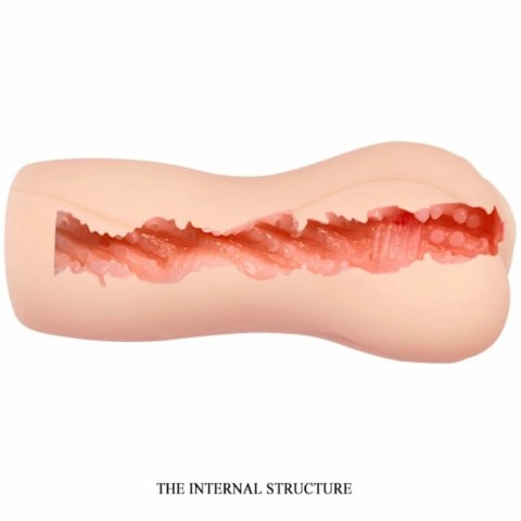 Crazy Bull Bella - Masturbator model anatomiczny z teksturą wewnętrzną TPR, jasny