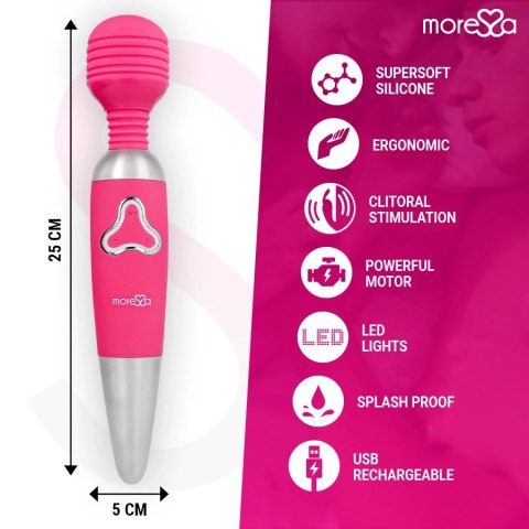 Moressa Odilon Premium - Masażer silikonowy USB, 7 trybow, 25 cm