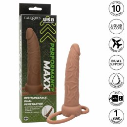 CalExotics Performance Maxx Podwojny Penetrator Silikonowy Brązowy USB