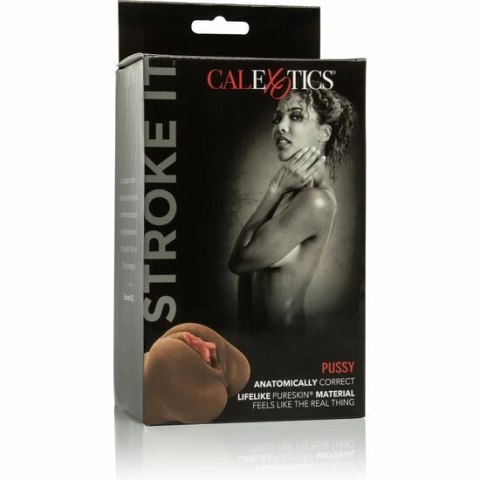 CalExotics PureSkin Brown - anatomiczna maszyna intymna 16,5 cm
