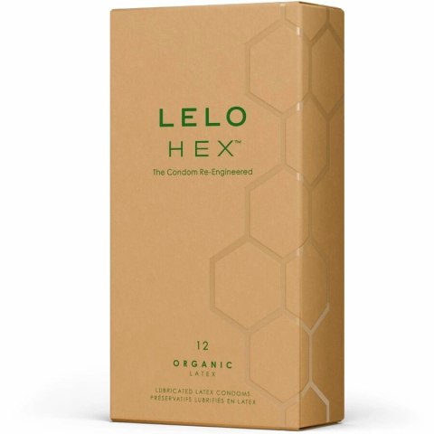 LELO HEX Organic prezerwatywy 12 szt. ekologiczny lateks, struktura HEX