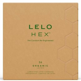 LELO HEX Organic prezerwatywy 36 szt. lateks organiczny, struktura HEX