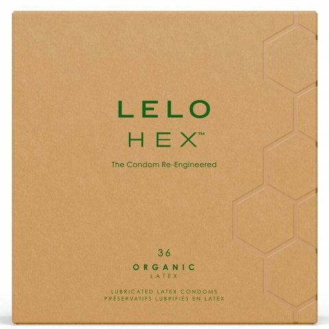 LELO HEX Organic prezerwatywy 36 szt. lateks organiczny, struktura HEX