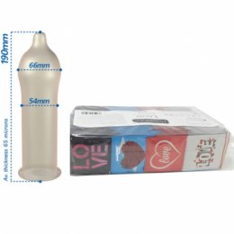 Pasante Love Torba 144 szt. prezerwatyw, lateksowe, gładkie, 54 mm