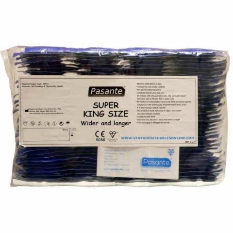 Pasante Super King XXL 69mm 144 szt. - Klasyczne prezerwatywy maxi