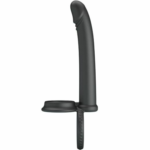 Pretty Love Dillion - Pierścień wibrujący silikonowy czarny, 12 trybow