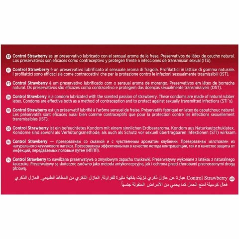 Control Adapta Kondomy Truskawkowe 54mm 144szt - Aromatyzowane, Czerwone