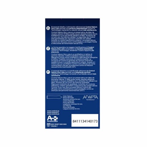 Control Adapta Nature Extralube prezerwatywy 12 szt. szerokość 54 mm
