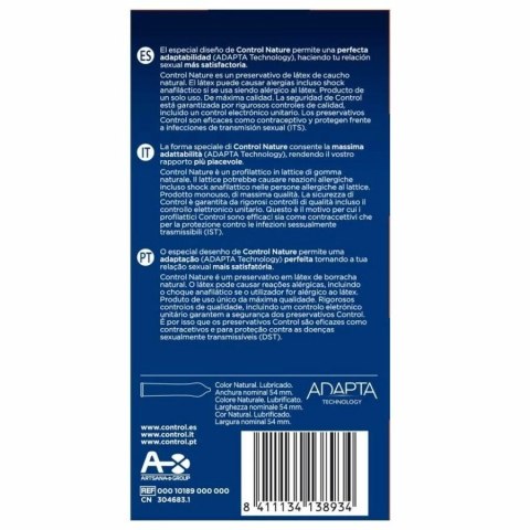 Control Adapta Nature - prezerwatywy naturalne, 24 sztuki, szerokość 57 mm